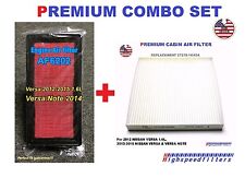 PREMIUM Air Filter + Cabin Filter COMBO set for 2014 - 2019 NISSAN VERSA & NOTE picture