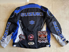 Suzuki AGV Sport Motorcycle Jacket Men’s Size 2XL Armored Padding Blue & Black picture