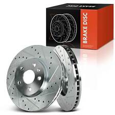 316 mm Front Left & Right Drilled Brake Rotors for Cadillac CTS 2008-2014 3.0L picture