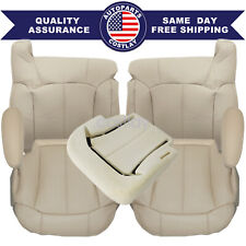 For 2000-2002 Chevy Tahoe Driver Passenger Leather Seat Cover & Foam Cushion Tan picture