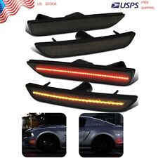For Ford Mustang Smoked Lens Front & Rear LED Side Marker Lights 4PC 2010-2014 picture