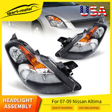 Factory Style Replacement Headlights For 2007 2008 2009 Nissan Altima Black Set picture