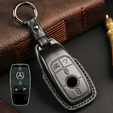 GENUINE LEATHER Remote Smart Key Case Cover For Mercedes-Benz A B C E S G Class picture