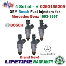 Bosch Genuine x4 Best Upgrade Fuel Injectors for 1993-1997 Mercedes Benz I4 & I6 picture