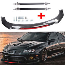 For Pontiac GTO 04-06 Front Bumper Lip Spoiler Splitter Carbon Fiber Black+Red picture