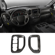 Black Wood Dashboard Air Vent Outlet Trim Cover for Chevrolet Silverado 2019-24 picture