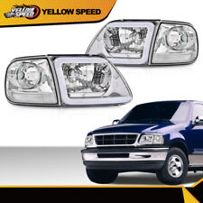 Fit for 97-04 F-150 Expedition LED DRL Headlights & Corner Lights Chrome/Clear picture