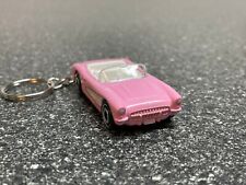 Barbie Corvette Convertible Pink Keychain Diecast Hot Wheels Matchbox picture