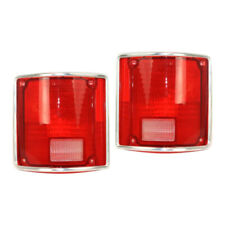 For 1973-1991 Chevy Pickup Tail Light Lens Driver & Passenger Side Pair Plastic picture