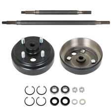 Rear Axle and Brake Hub Drum Assembly Kit For EZGO Gas 2 cycle 82-93 Elec. 82+ picture