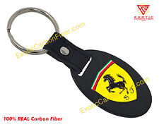 Ferrari Scuderia Crest Carbon Fiber Key Fob - 1x1 Gloss Oval REAL picture