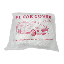 1-50PACK Universal Clear Plastic Disposable Car SUV Cover Temporary Rain Dust US picture