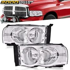 Fit For 2002-2005 Dodge Ram 1500 / 03-05 Ram 2500 3500 Clear/Chrome Headlights  picture