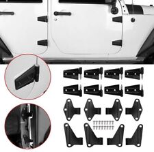 Body Door Hinge Replacement Set Black Powder Coat For 2007-2018 Jeep Wrangler JK picture
