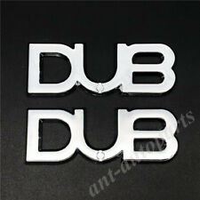2pcs 3D DUB Car Trunk Rear Fender Emblem Badge Decal Stickers Universal Edition picture