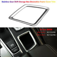 Stainless Interior Gear Shift Knob Storage Box Cover Trim For BMW X5 F15 X6 F16 picture