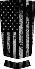 2013-PRESENT JOHN DEERE RSX HOOD DECAL REFLECTIVE BLACK AND GRAY AMERICAN FLAG picture