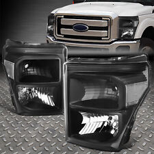 FOR 11-16 FORD F250 F350 SUPER DUTY BLACK HOUSING CLEAR CORNER HEADLIGHT LAMPS picture