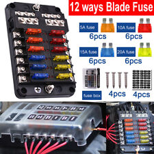 12 Way Auto LED Blade Fuse Box Block Holder 12V 32V Car Power Distribution Relay picture