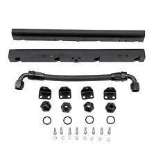 For LS1/ LS6 -6AN High Flow Black Fuel Rails w/ Fittings & Crossover Hose picture