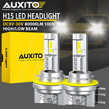AUXITO H15 LED Headlight Bulbs High Low Beam DRL 6000K Brighter White Lamp 2x picture