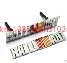 1x METAL RALLIART GRILL BADGE OR TRUNK BADGE EMBLEM STICKER FOR EVO LANCER picture