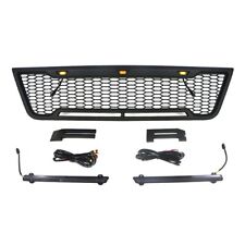 Front Grille Fits For FORD E150 2003-2007 W/Light Bar&Led Honeycomb Style Grill picture