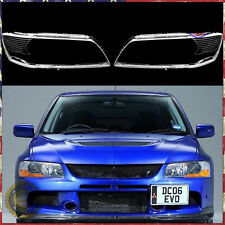 L+R Front Headlight Cover Clear + Sealant For Mitsubishi Lancer EVO 9th 2003-07 picture