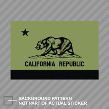 Subdued OD Green California Flag Sticker Decal Vinyl republic picture
