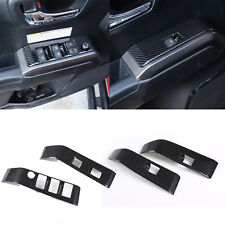 Carbon Fiber ABS Window Switch Panel Cover Trim For Toyota Tacoma 2016-2023 4PCS picture