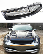 FITS 2003-2007 INFINITI G35 2DR COUPE V35 MATT BLACK JDM FRONT MESH GRILL GRILLE picture