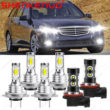 For Mercedes-Benz E350 E320 E550 - 6x White LED Headlight + Fog Light Bulbs Kit picture