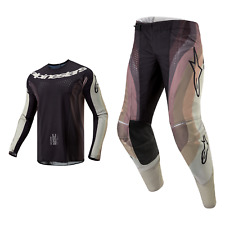 New Alpinestars Techstar Pneuma Sand Grey Motorcycle Gear Jersey Pants Kit MX picture