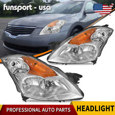 Chrome Halogen Headlights for 2007-2009 Nissan Altima 4-Door Amber Headlamps picture