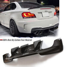 Fits REAL CARBON Rear Bumper Diffuser Spoiler for BMW 1Series E82M 1M Coupe11-16 picture
