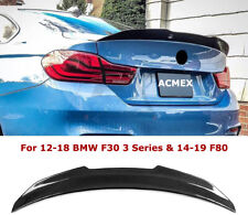 Rear Trunk Spoiler Carbon Fiber M4 Style For BMW F30 3 Series Sedan M3 F80 12-19 picture
