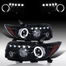 Black Smoke Fits 2008-2010 Scion xB LED Halo Projector Headlights Lamps L+R picture