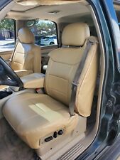 FOR 2000-2002 CHEVY SILVERADO S.LEATHER 2 FRONT SEAT & 2 ARMREST COVERS BEIGE picture