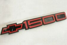 1Pcs Bowtie 1500 Emblem Moulding Door Badge for 88-99 Silverado Chevy Black/Red picture