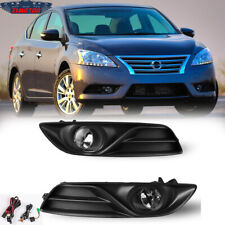 For 2013-2015 Nissan Sentra Fog Lights Bumper Clear Lens Lamps Wiring Kit Switch picture