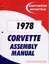 1978 Chevrolet Corvette Assembly Manual Book Rebuild Instructions Illustrations picture