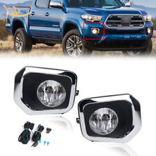 Fits 16-21 Toyota Tacoma SR SR5 Front Bumper Clear Lens Fog Light Lamp w/Wiring picture