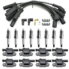 8 (pack) UF413 Ignition Coils + 41-962 Spark Plugs + Spark Plug Wires For Chevy picture