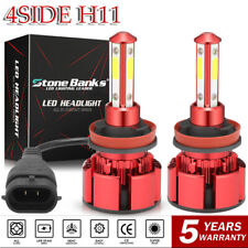 4-Side H11 LED Headlight 2240W 336000LM Kit Low Beam Bulbs High Power 6000K Pair picture