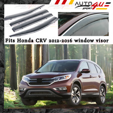 Fit 2012-2016 Honda CRV CR-V Window Vent Visor Chrome Trim Rain Deflectors Clips picture