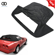 For 1986-93 Chevy Corvette Convertible Black Vinyl Soft Top With Plastic Window picture