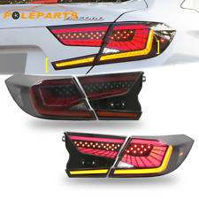 Pair Smoke LED Tail Light Rear Lamps Assembly For 2018 2019 2020 Honda Accord picture