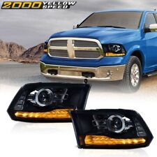 Fit For 2013-2018 Dodge Ram 1500/2500/3500 Black LED DRL Headlights Headlamps picture