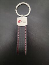 Audi RS Keychain Leather Keyring Logo Car Accessories picture