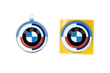 Genuine BMW G87 M2 50 Jahre BMW M 50 Years Emblem Badge Front & Rear SET picture